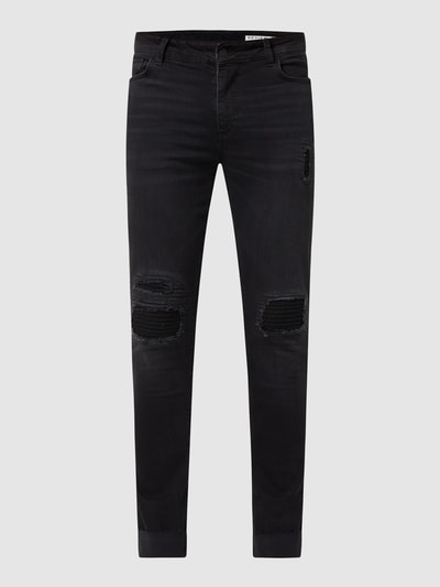 REVIEW Jeansy o kroju Skinny Fit z dodatkiem streczu Czarny 2