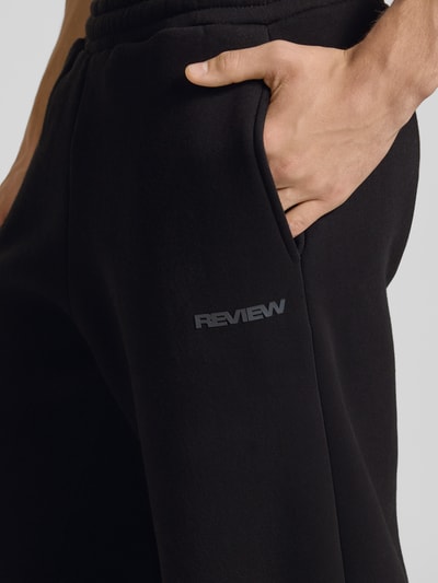 REVIEW Sweatpants mit elastischem Bund Black 3