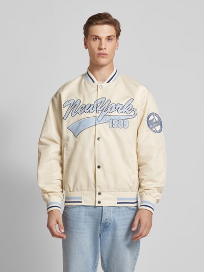 KARL KANI Collegejack met statementstitching, model 'Varsity' Petrol - 4