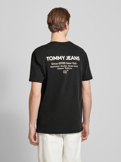 Tommy Jeans T-shirt met labelprint Zwart - 5