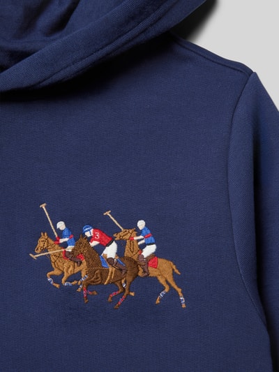 Polo Ralph Lauren Kids regular fit hoodie van katoenmix Marineblauw - 2