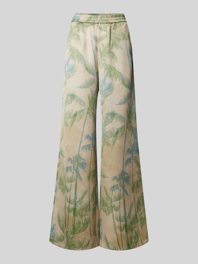 MAX&Co. Wide Leg Stoffhose mit elastischem Bund Modell 'ACRUX' Sand 2