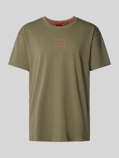 HUGO T-Shirt mit Label-Print Modell 'Laze' Oliv 2