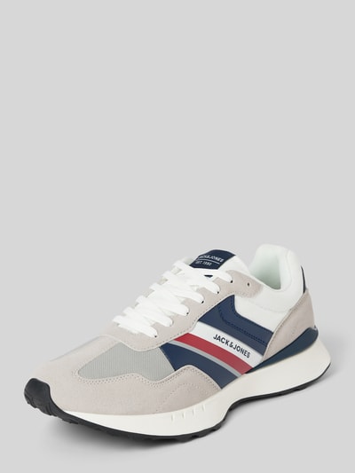 Jack & Jones Sneakers met labelpatch en -print, model 'BOSTON' Lichtgrijs - 1