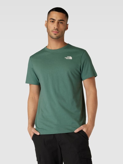 The North Face T-shirt met labelprint, model 'MOUNTAIN SKETCH' Petrol - 4