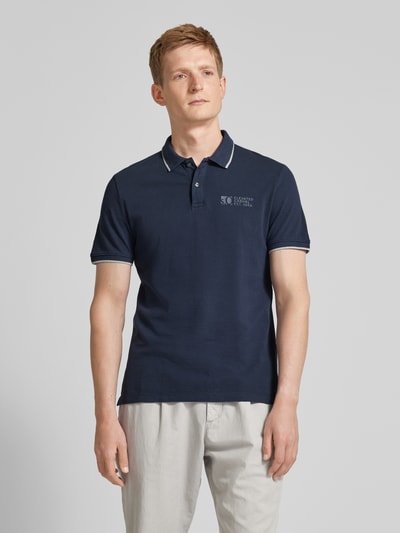 s.Oliver RED LABEL Regular Fit Poloshirt mit Label-Print Marine 4