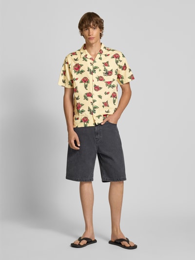 SANTA CRUZ Regular Fit Freizeithemd mit Reverskragen Modell 'FLASH ROSES' Beige 1