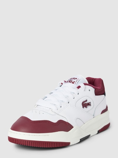 Lacoste Sneaker aus echtem Leder in Two-Tone-Machart Modell 'LINESHOT' Bordeaux 1