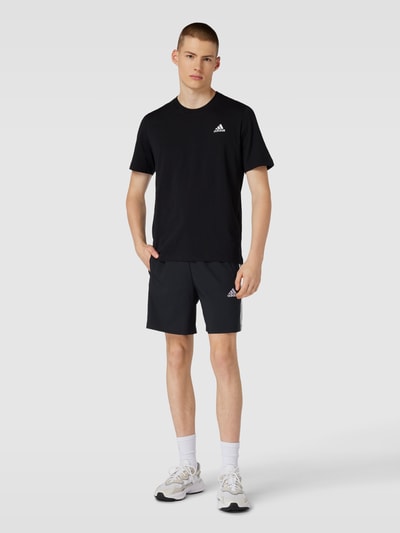 ADIDAS SPORTSWEAR Korte broek met labelstitching Zwart - 1