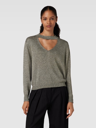 Luisa Cerano Pullover van viscosemix Kaki - 4