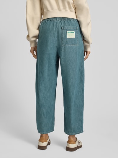 American Vintage Wide leg jeans met elastische band, model 'YDOPARK' Blauw - 5