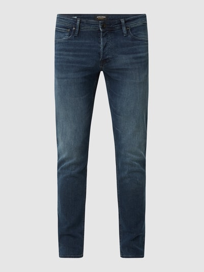 Jack & Jones Jeansy o kroju slim fit z dodatkiem streczu model ‘Glenn’ Jeansowy niebieski 2