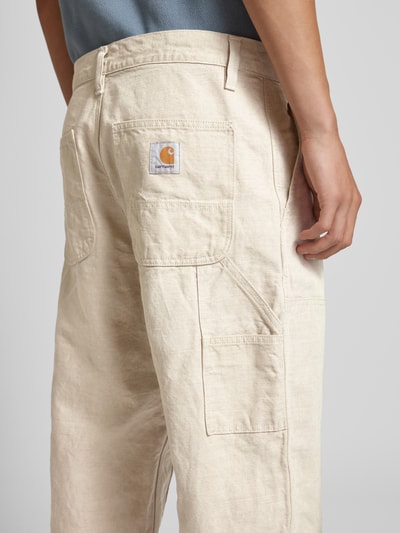 Carhartt Work In Progress Regular fit broek met verstevigde knieën, model 'WALTER' Beige - 3