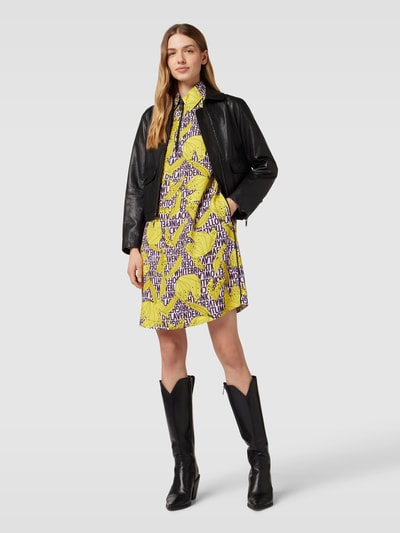 Marc Cain Midi-jurk met all-over motiefprint Lila - 1