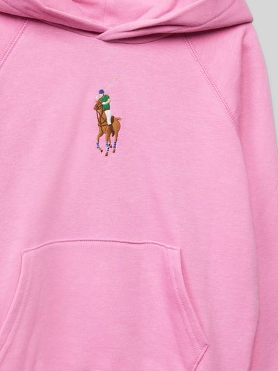 Polo Ralph Lauren Teens Oversized Hoodie mit Label-Stitching Pink 2