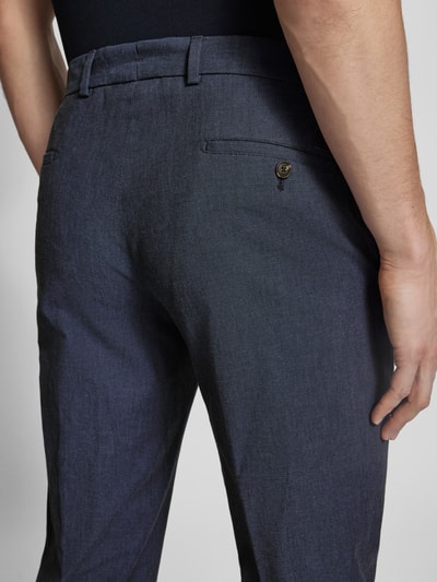 JOOP! Collection Slim fit pantalon met structuurmotief, model 'Hank' Marineblauw - 3