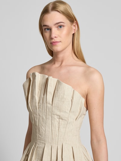 Copenhagen Muse Minikleid aus Leinen-Baumwoll-Mix Modell 'BRINDA' Offwhite 3