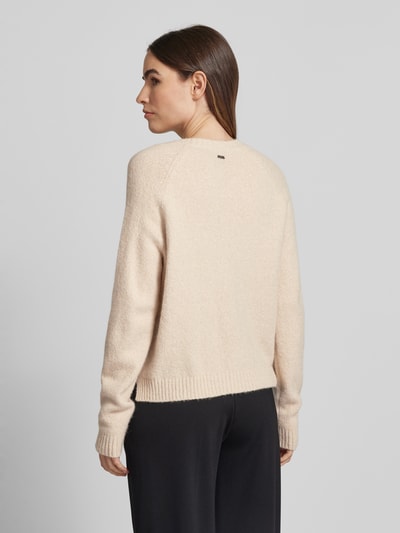 BOSS Gebreide pullover met ronde hals, model 'Febisan' Ecru - 5