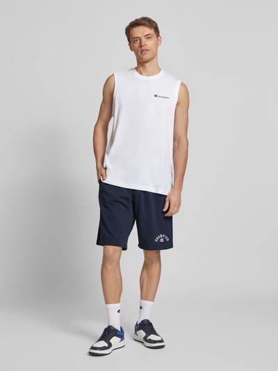 CHAMPION Baggy Fit Sweatshorts mit Label-Stitching Dunkelblau 1