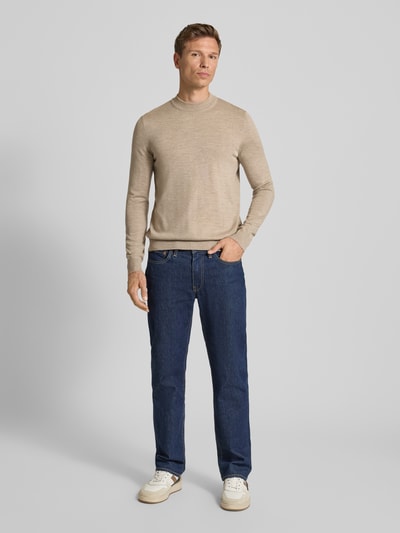 JOOP! Collection Gebreide pullover van zuivere wol, model 'Davide' Beige - 1