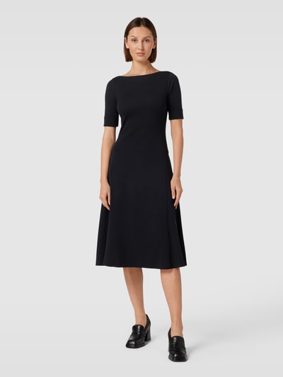 Lauren Ralph Lauren Midi-jurk met boothals, model 'MUNZIE' Zwart - 4