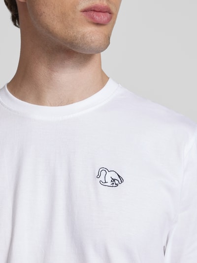 Dedicated T-Shirt mit Stitching und Rundhalsausschnitt Weiss 3