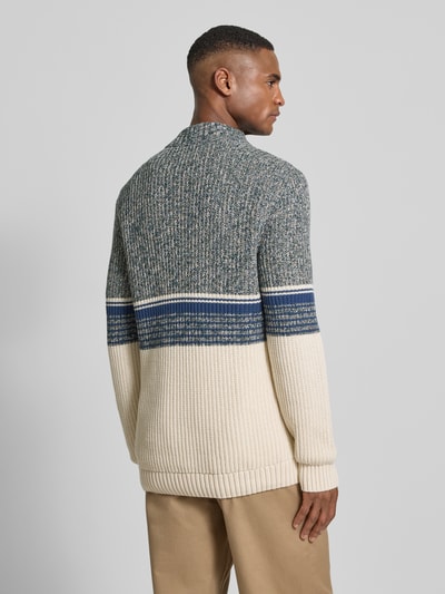 RAGMAN Slim Fit Troyer in Strick-Optik Modell 'Mouline' Offwhite 5