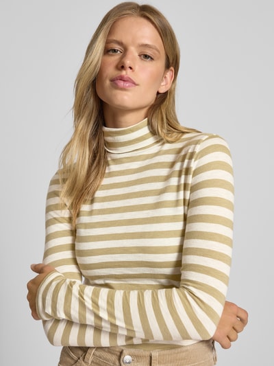 Marc O'Polo Denim Slim Fit Langarmshirt aus reiner Baumwolle Khaki 3