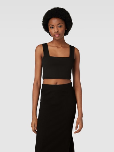 Jake*s Collection Crop Top in Ripp-Optik Black 4