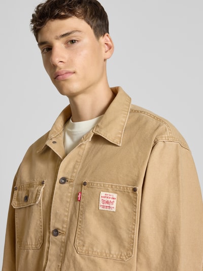 Levi's® Relaxed Fit Hemdjacke mit Brusttaschen Beige 3