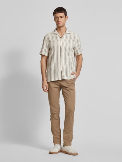 Tom Tailor Denim Slim Fit Chino mit Gürtel Camel 1