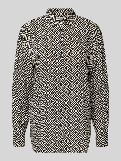 Christian Berg Woman Regular fit overhemdblouse van viscose met grafisch motief Zwart - 2