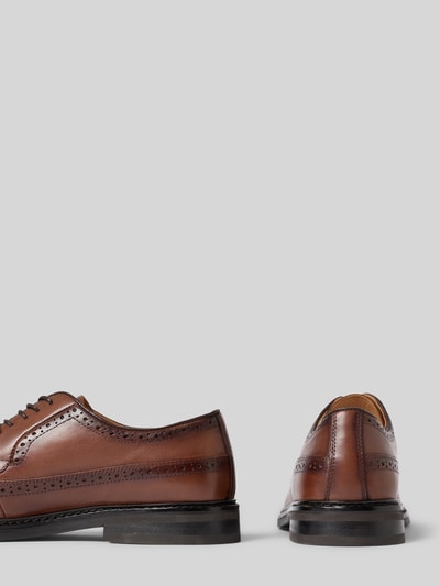 GANT Derby aus Rindsnappa mit Broguing Cognac 2