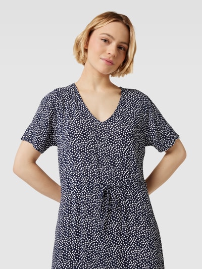 ICHI Maxikleid aus  reiner Viskose Modell 'Marrakech' Marine 3