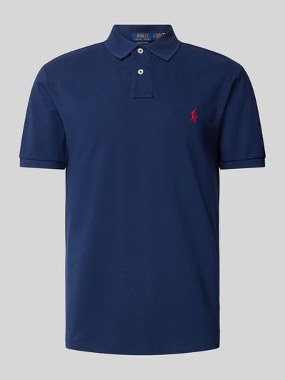 Polo Ralph Lauren Slim Fit Poloshirt mit Label-Stitching Marine 2