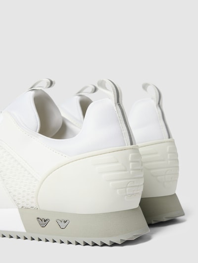 EA7 Emporio Armani Sneakersy z detalami z logo Biały 2