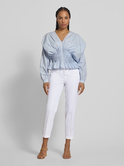 CAMBIO Chinosy o kroju slim fit z mieszanka bawełny model 'KARINA' Biały 1