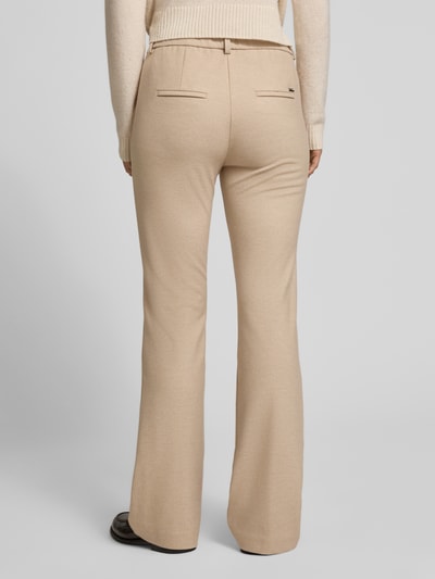 TONI Flared Stoffhose mit fixierten Bügelfalten Modell 'Jenny' Ecru 5