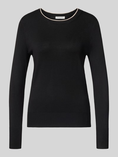 Christian Berg Woman Sweter z dzianiny z prążkowanymi wykończeniami Czarny 2