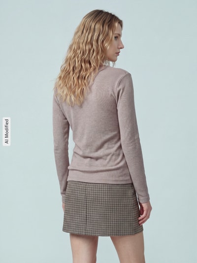 s.Oliver RED LABEL Langarmshirt mit kurzer Knopfleiste Sand 5