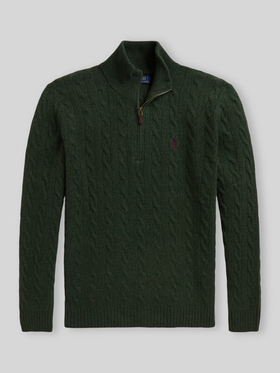 Polo Ralph Lauren Regular Fit Troyer aus Woll-Kaschmir-Mix Dunkelgruen 2