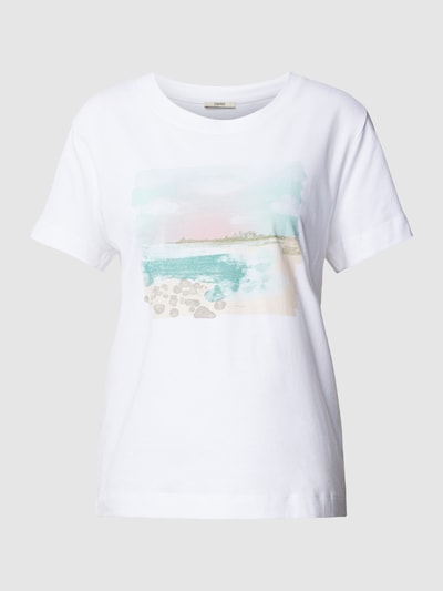 Esprit T-Shirt mit Label-Print Weiss 2