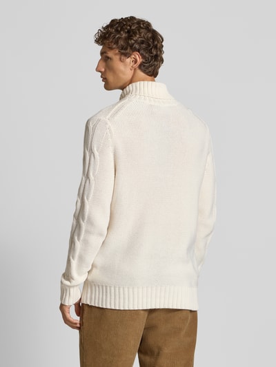 FTC-Cashmere Strickpullover aus Baumwoll-Kaschmir-Mix Offwhite 5