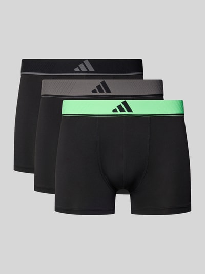 adidas Sportswear Obcisłe bokserki o kroju slim fit z wyhaftowanym logo model ‘Active’ w zestawie 3 szt. Czarny 1