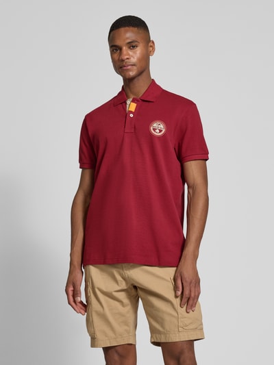 Napapijri Koszulka polo o kroju regular fit z wyhaftowanym logo model ‘CLANIS’ Bordowy 4