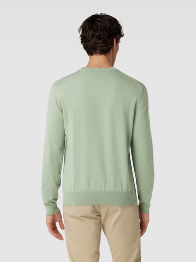 BOSS Gebreide pullover met ronde hals, model 'Pacas' Rietgroen - 5