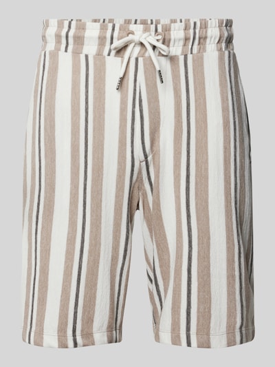 Lindbergh Relaxed Fit Shorts mit Strukturmuster Modell 'terry' Sand 2