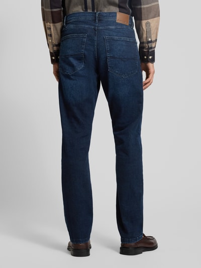 Christian Berg Men Regular fit jeans in used-look Marineblauw - 5