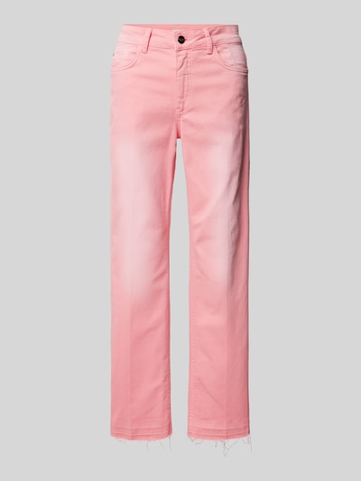 Milano Italy Straight Leg Jeans mit verkürztem Schnitt Rosa 1