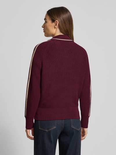 Gant Kurtka z dzianiny z wyhaftowanym logo Bordowy 5